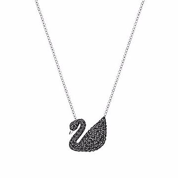 【海外直邮】奥地利 SWAROVSKI 施华洛世奇 黑天鹅 银色项链 大号 5347329