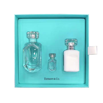 美国 Tiffany&Co.蒂芙尼钻石瓶套装香水75ml+身体乳100ml+迷你香水5ml
