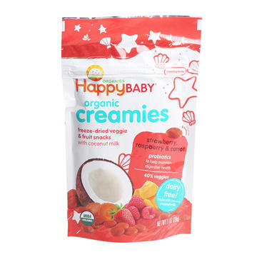 美国 Happybaby 禧贝 有机椰奶草莓覆盆子溶豆 28g