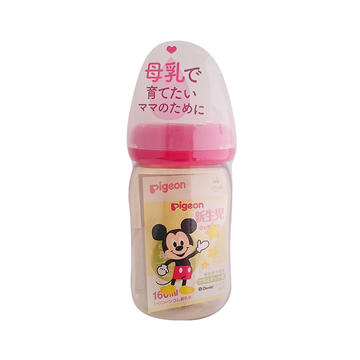 日本 Pigeon 贝亲 母乳实感宽口 PPSU奶瓶 米奇图案 160ml 新生儿用